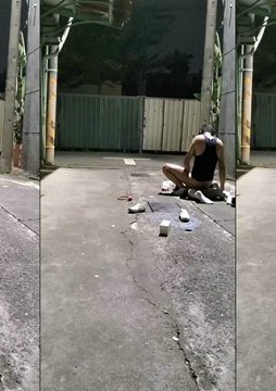 情侣夜晚楼下附近做爱刺激,静悄悄地周边,性奋了调教后入操起来,真厉害啊!