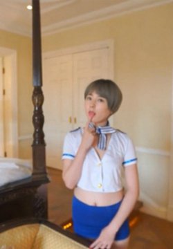 果哥 短发空姐进我房~我没拍够前不准离开!!
